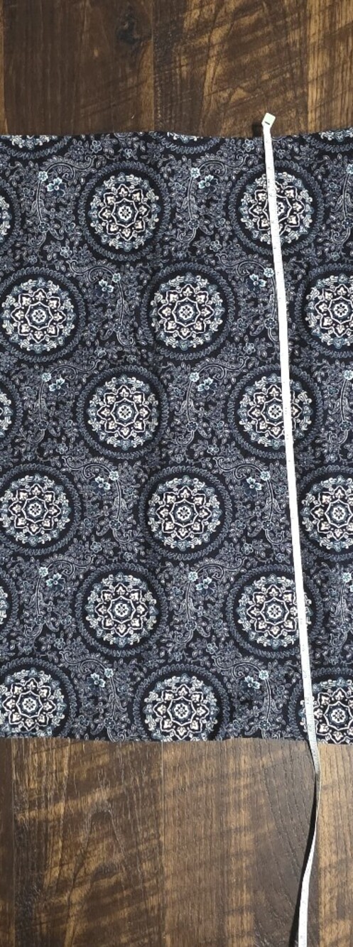 LOFT Navy and Teal Paisley Print Skirt